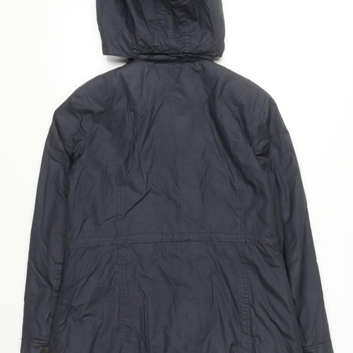 Maine New England Women's Blue Hooded Parka Jacket Size 12