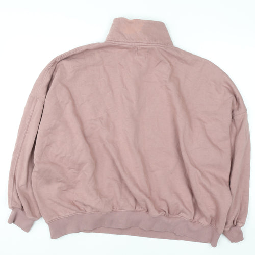 Self Women Mauve 1/4 Zip Hoodie Sweatshirt XL Cotton Blend