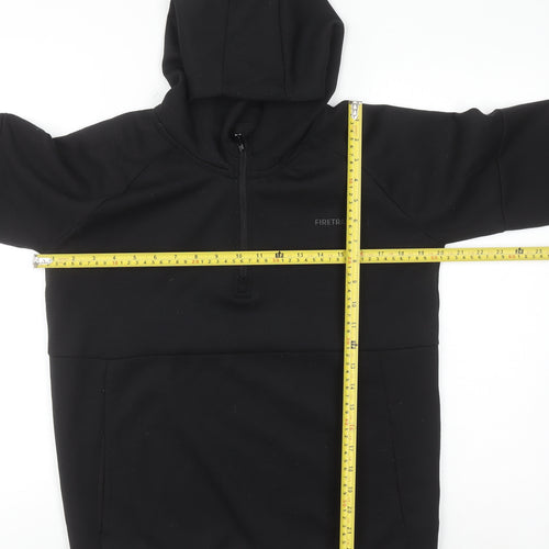 Firetrap Boys Black 13 Years 1/2 Zip Hooded Sweatshirt