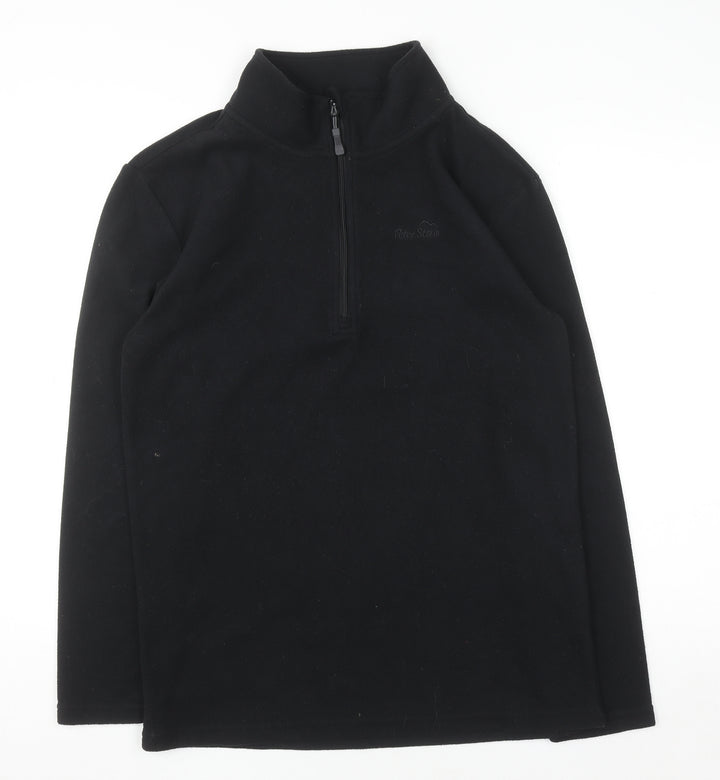 Peter Storm Mens Black Fleece 1/2 Zip Sweatshirt Size S
