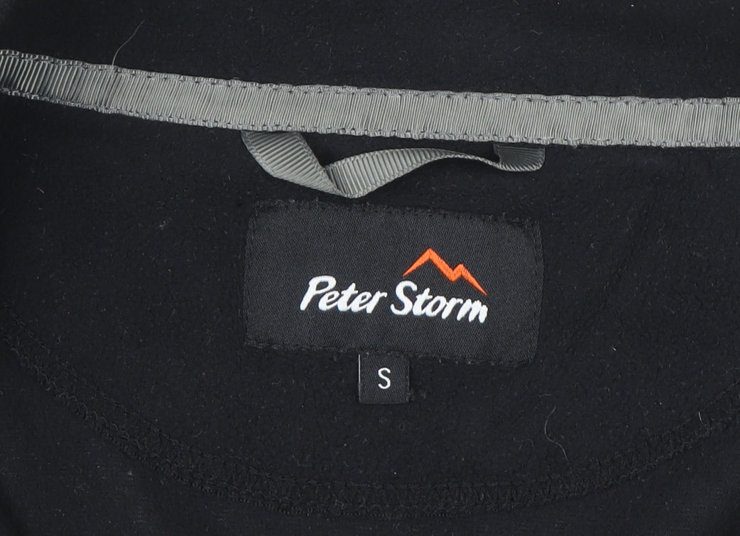 Peter Storm Mens Black Fleece 1/2 Zip Sweatshirt Size S