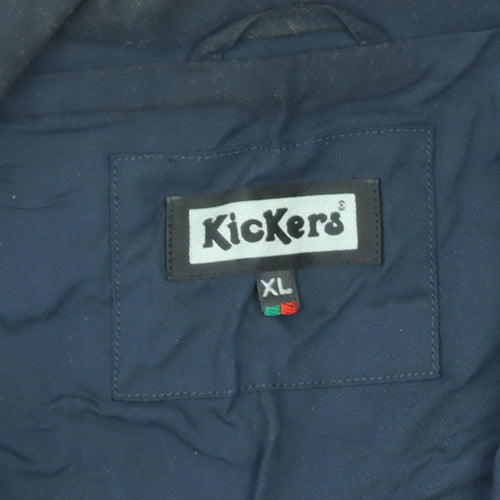 Kickers Men’s Blue XL Full Zip Mid-Length Casual Jacket