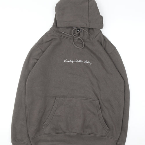PrettyLittleThing Womens Brown Pullover Hoodie Size S Casual Cotton Blend