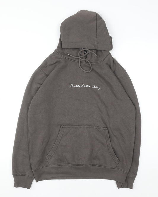 PrettyLittleThing Womens Brown Pullover Hoodie Size S Casual Cotton Blend