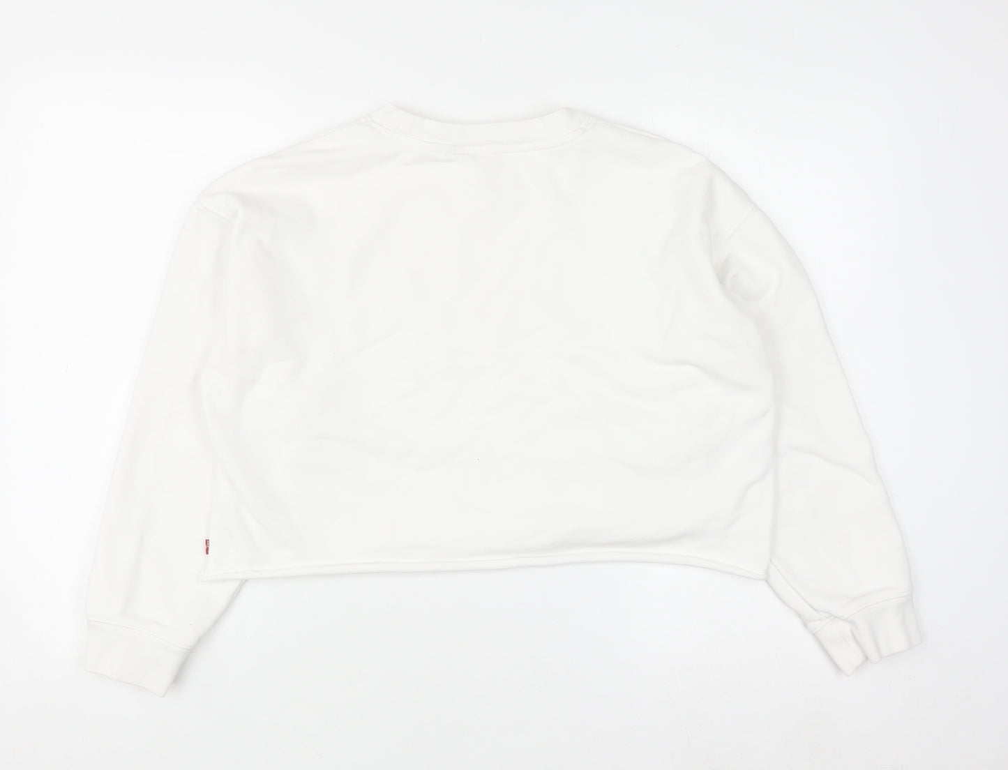 Levi's Women's White Crew Neck Pullover Sweatshirt Size S