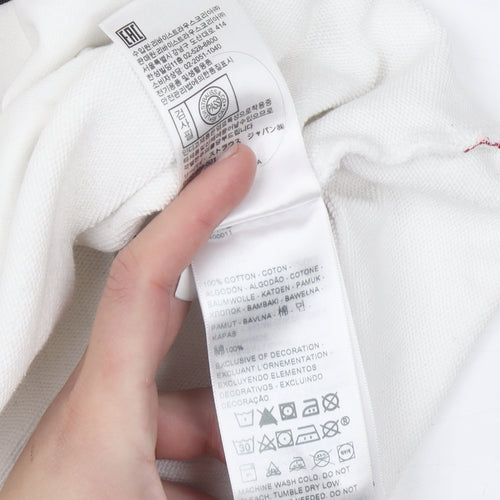 Levi's Women's White Crew Neck Pullover Sweatshirt Size S