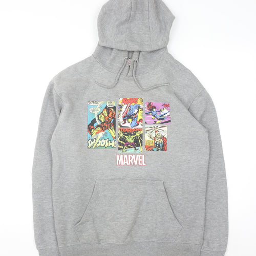 Marvel Men’s Grey Comic Graphic Pullover Hoodie M