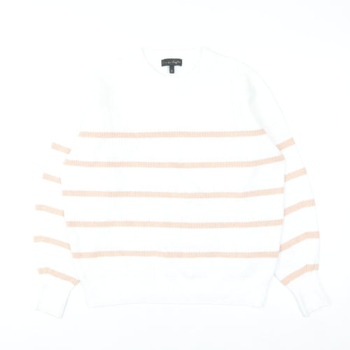 Phase Eight Women’s White Striped Knit Pullover Jumper XS