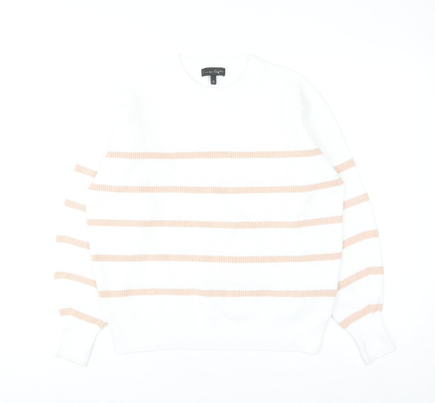 Phase Eight Women’s White Striped Knit Pullover Jumper XS