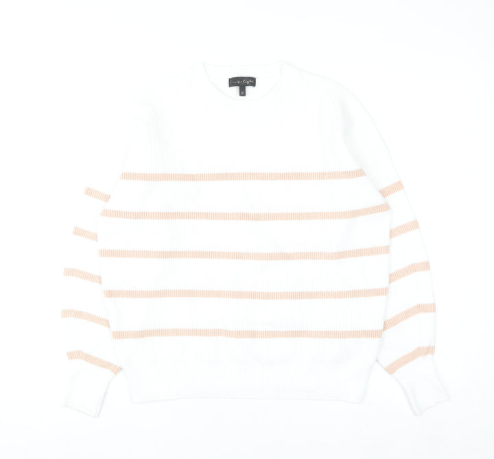 Phase Eight Women’s White Striped Knit Pullover Jumper XS