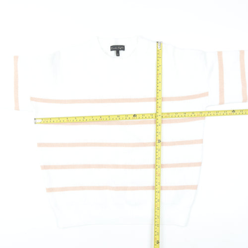 Phase Eight Women’s White Striped Knit Pullover Jumper XS