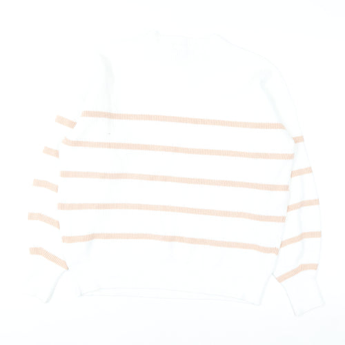 Phase Eight Women’s White Striped Knit Pullover Jumper XS