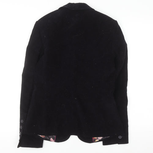 Marks and Spencer Per Una Black Corduroy Blazer Jacket Size 10