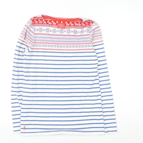 Joules Womens Multicoloured Striped Long Sleeve Cotton Top UK 10