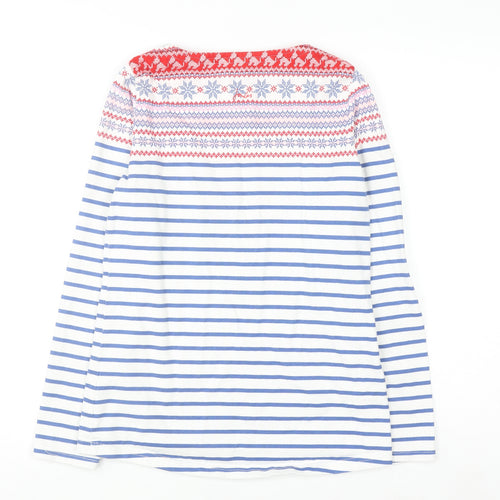 Joules Womens Multicoloured Striped Long Sleeve Cotton Top UK 10