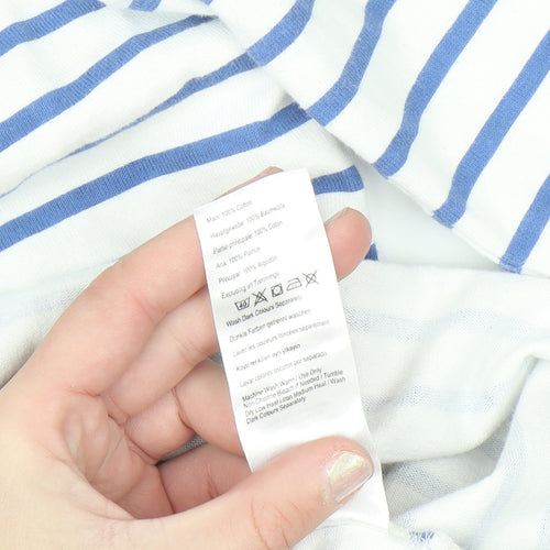 Joules Womens Multicoloured Striped Long Sleeve Cotton Top UK 10