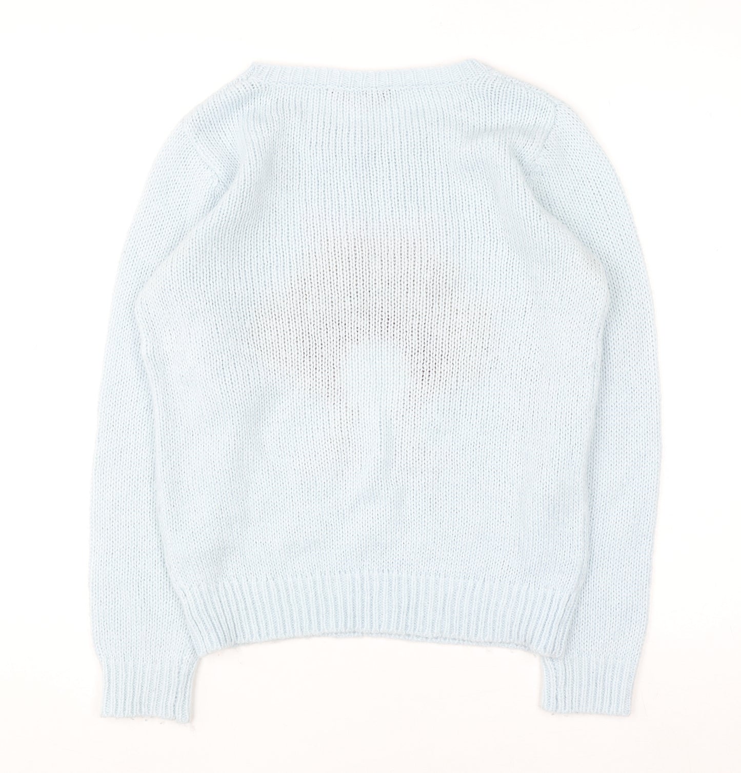 Dorothy Perkins Women’s Blue Christmas Robin Jumper Size 10