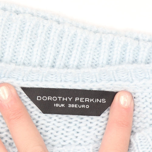 Dorothy Perkins Women’s Blue Christmas Robin Jumper Size 10