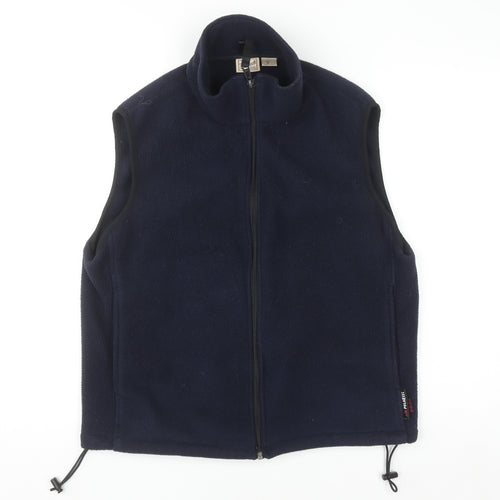 Woolrich Men's Navy Blue Fleece Waistcoat Gilet Size M Outdoorwear