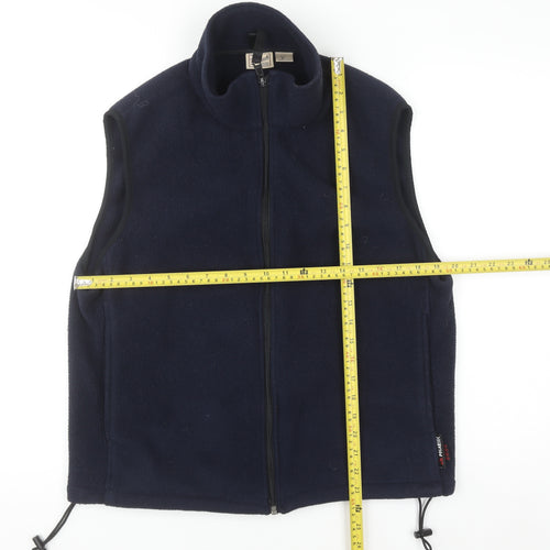 Woolrich Men's Navy Blue Fleece Waistcoat Gilet Size M Outdoorwear