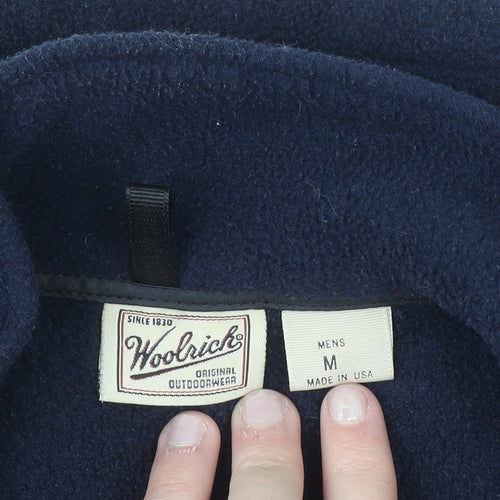 Woolrich Men's Navy Blue Fleece Waistcoat Gilet Size M Outdoorwear