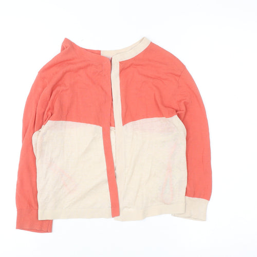 Ted Baker Women's Pink Beige Crew Neck Cardigan Size 10