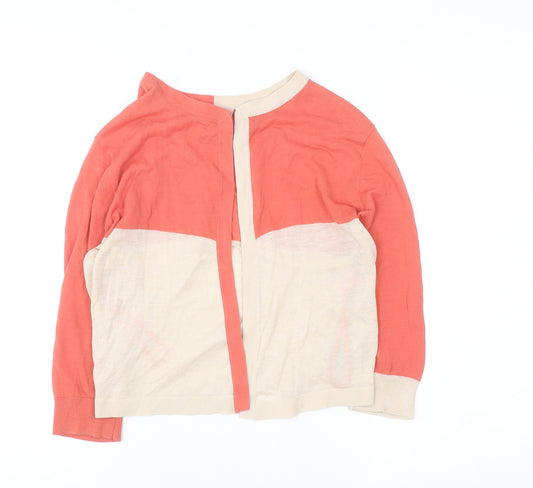 Ted Baker Women's Pink Beige Crew Neck Cardigan Size 10