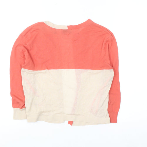 Ted Baker Women's Pink Beige Crew Neck Cardigan Size 10