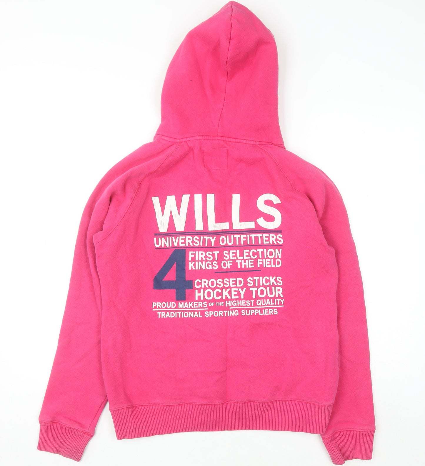 Jack Wills Womens Pink Pullover Hoodie Size 14 Cotton Blend University Style