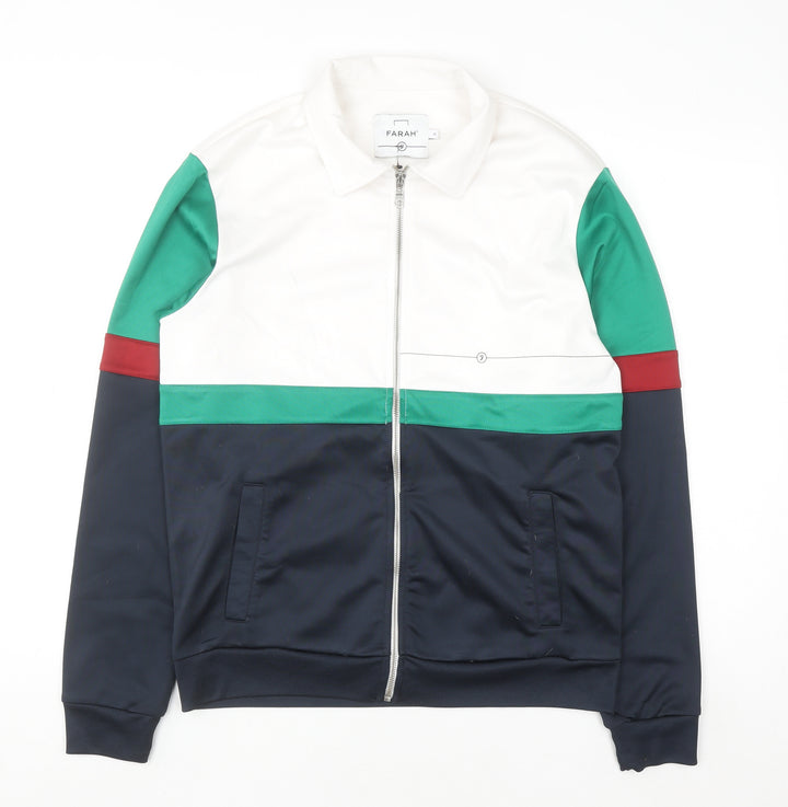 Farah Men's Multicoloured Full Zip Collared Sweatshirt M