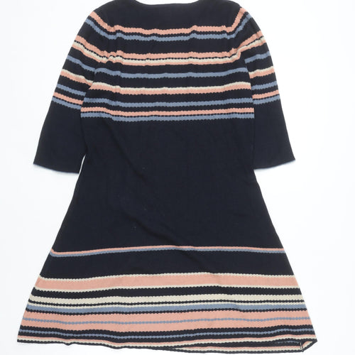 Monsoon Women's Multicoloured Stripe Knit A-Line Dress Size 10