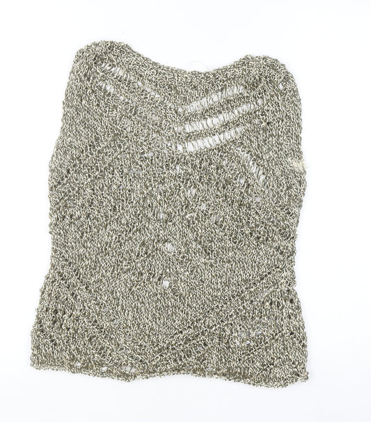 Marks and Spencer Women’s Silver Metallic Knit Camisole Tank Top S