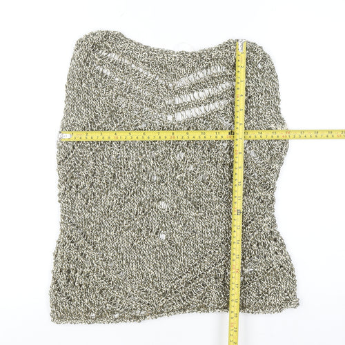 Marks and Spencer Women’s Silver Metallic Knit Camisole Tank Top S