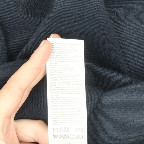 SELECTED FEMME Women’s Blue Wool Blend Mid-Length Overcoat Size 10