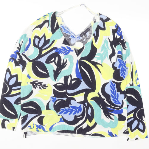 Marks and Spencer Womens Multicoloured Floral V-Neck Blouse Size 18