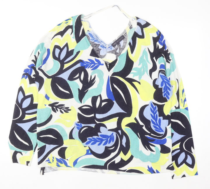 Marks and Spencer Womens Multicoloured Floral V-Neck Blouse Size 18