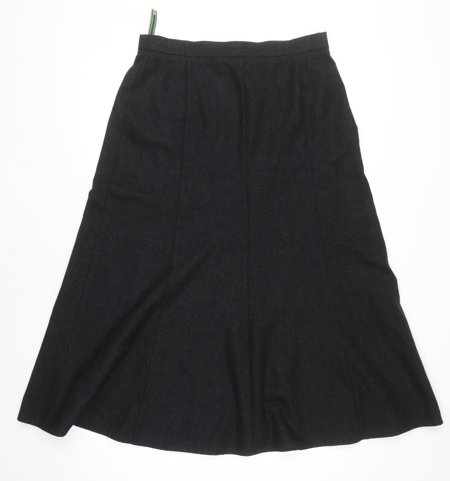 Rowlands Women’s Black Wool Blend A-Line Midi Skirt Size 14