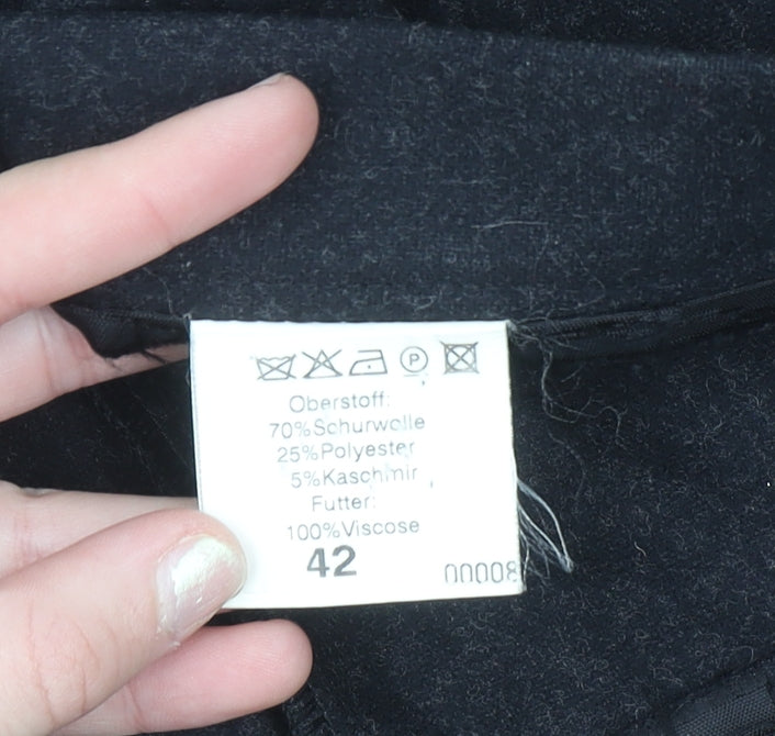 Rowlands Women’s Black Wool Blend A-Line Midi Skirt Size 14