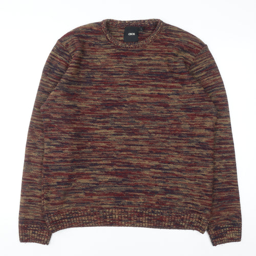 ASOS Men’s Multicoloured Acrylic Knit Crew Neck Jumper L