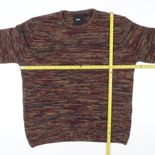 ASOS Men’s Multicoloured Acrylic Knit Crew Neck Jumper L