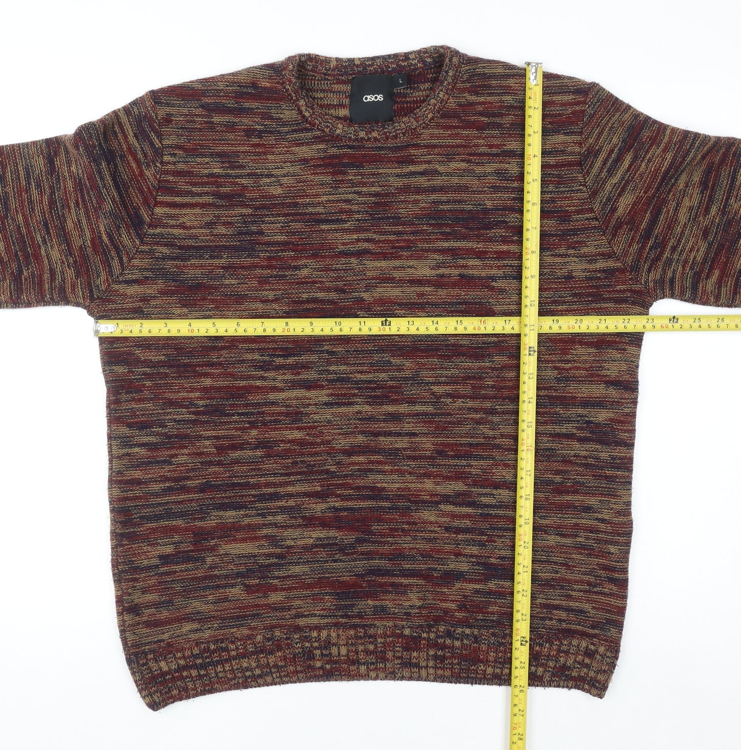 ASOS Men’s Multicoloured Acrylic Knit Crew Neck Jumper L