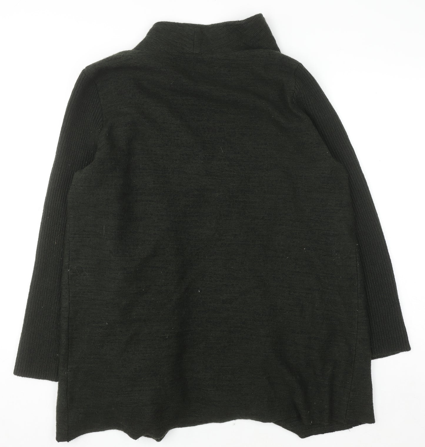 Phase Eight Women Black Wool Blend Zip Up Long Sleeve Jumper UK 14