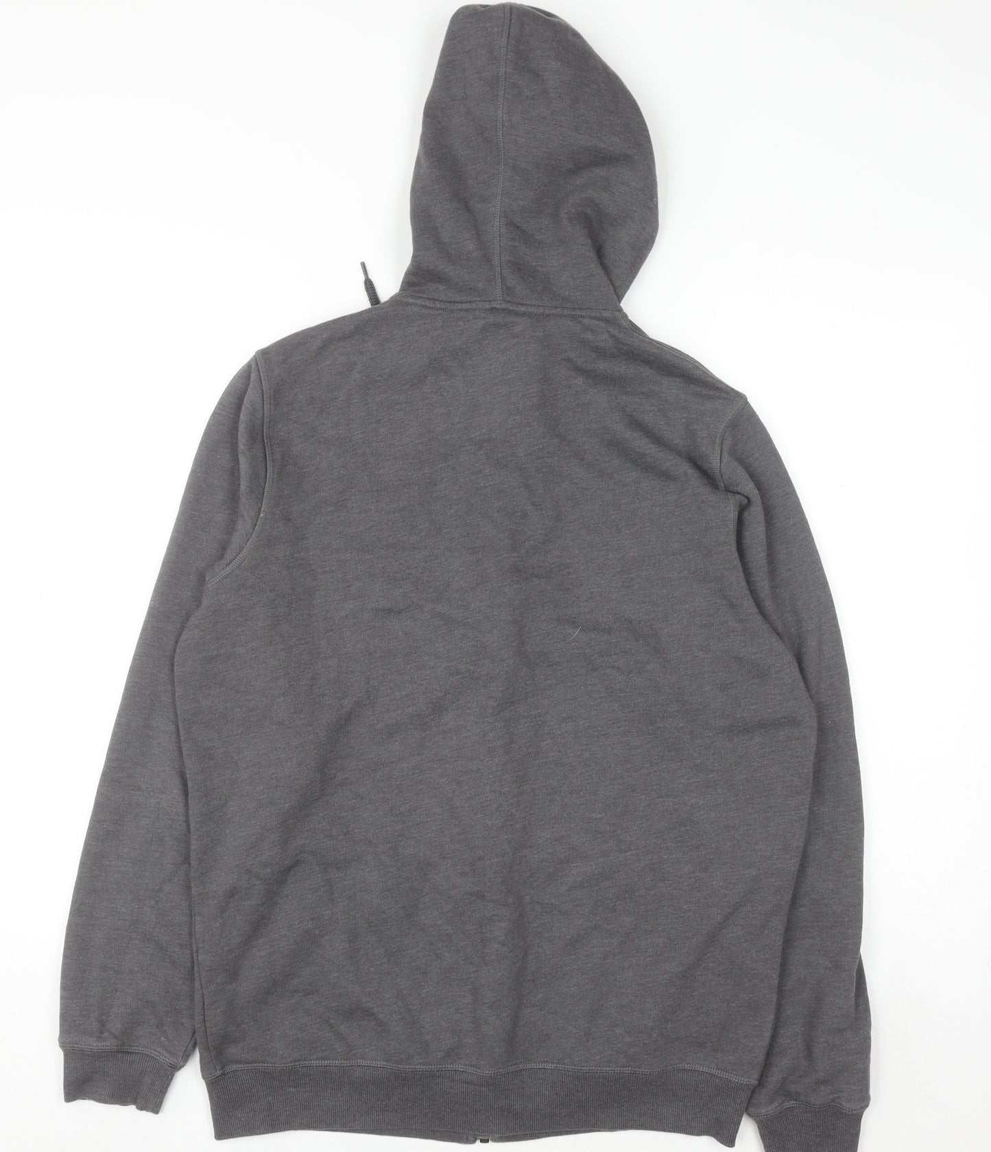 Asics Mens Grey Full Zip Hoodie Size M Sports Fleece Sweatshirt