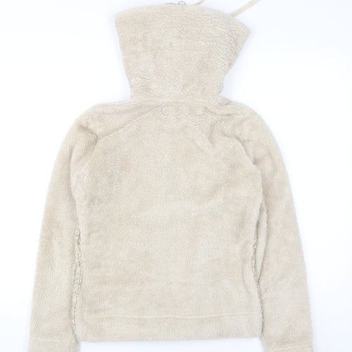 Marks and Spencer Per Una Beige Hooded Fleece Knit Jacket Women’s M