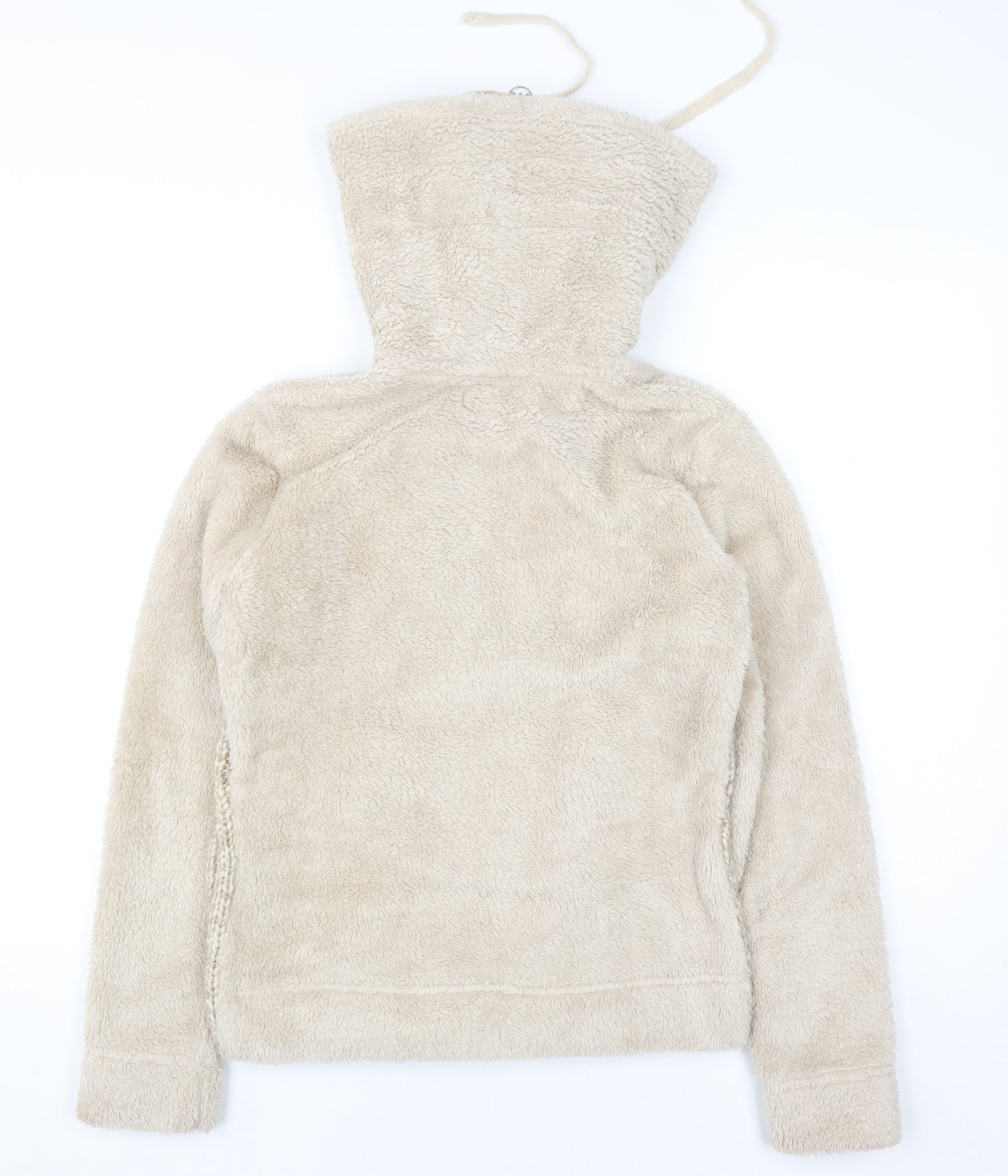 Marks and Spencer Per Una Beige Hooded Fleece Knit Jacket Women’s M