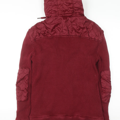 Crosshatch Women’s Red 2XL Hooded Full Zip Bomber Jacket