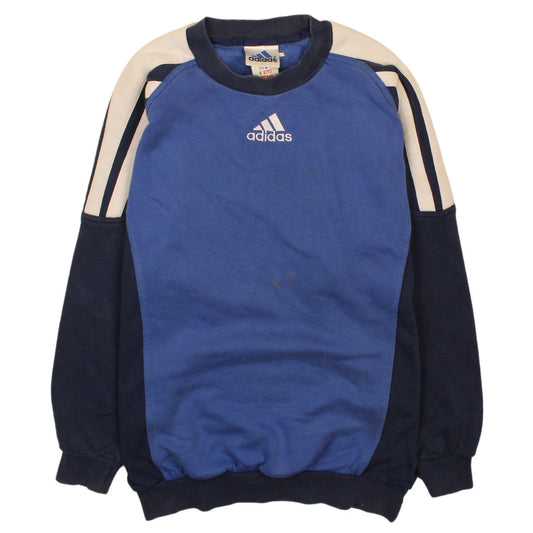 Adidas Mens Blue XL Vintage Pullover Sweatshirt Crew Neck