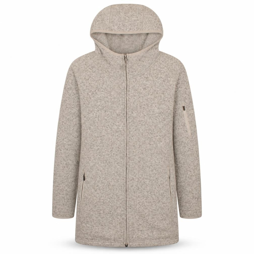 Front view of L.L. Bean unisex grey full zip hoodie m regular polyester
