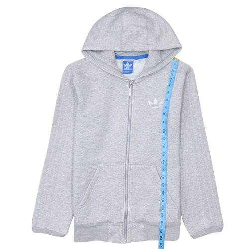 Adidas Mens Grey XS Full Zip Hoodie Sweatshirt