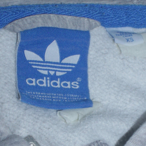 Adidas Mens Grey XS Full Zip Hoodie Sweatshirt